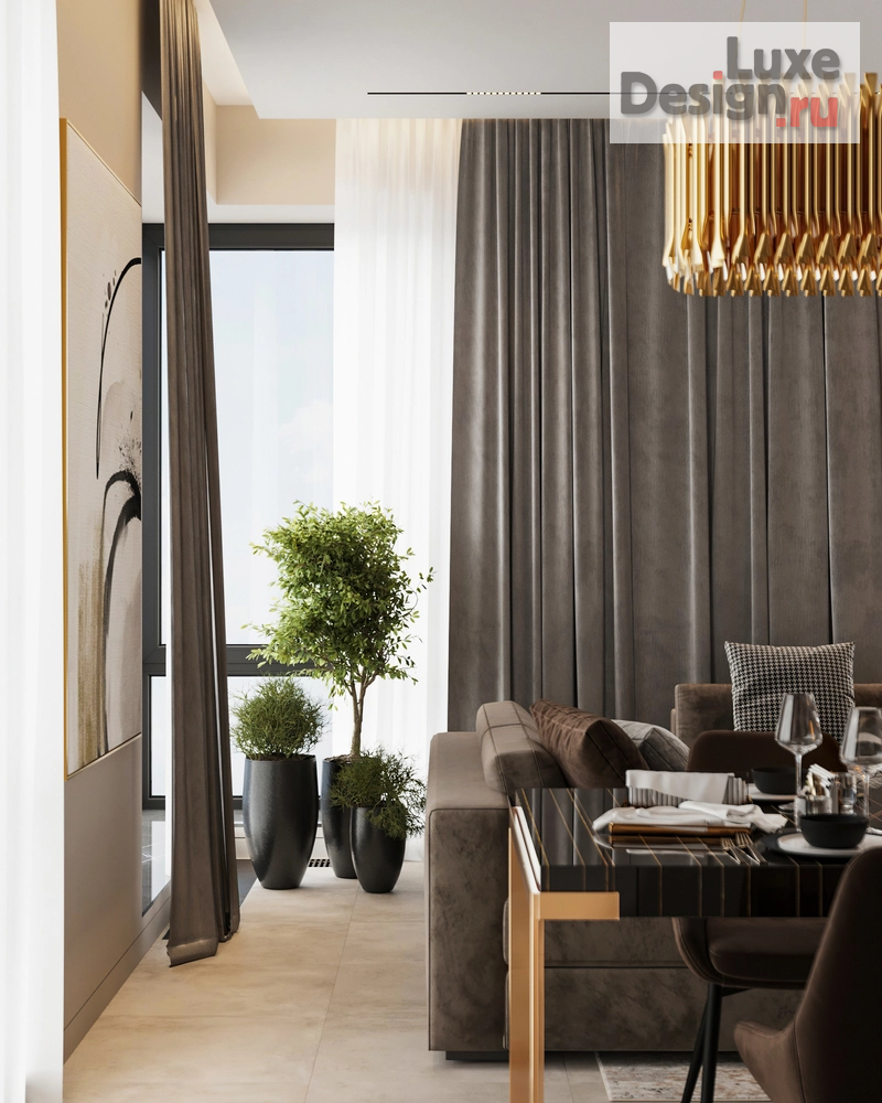 Дизайн интерьера трехкомнатной квартиры "Квартира 70 м2 в ЖК Wellton Towers" (фото 9)