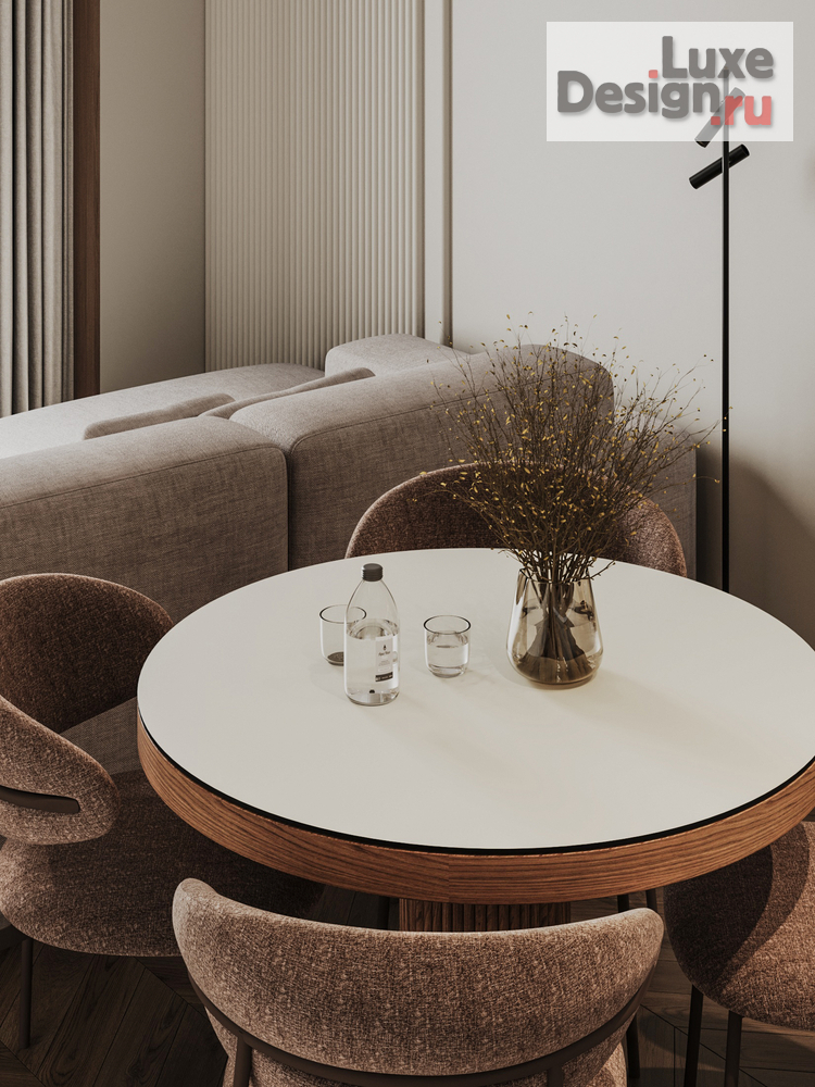 Дизайн интерьера двухкомнатной квартиры "квартира 55 м2 в ЖК Hide" (фото 2)