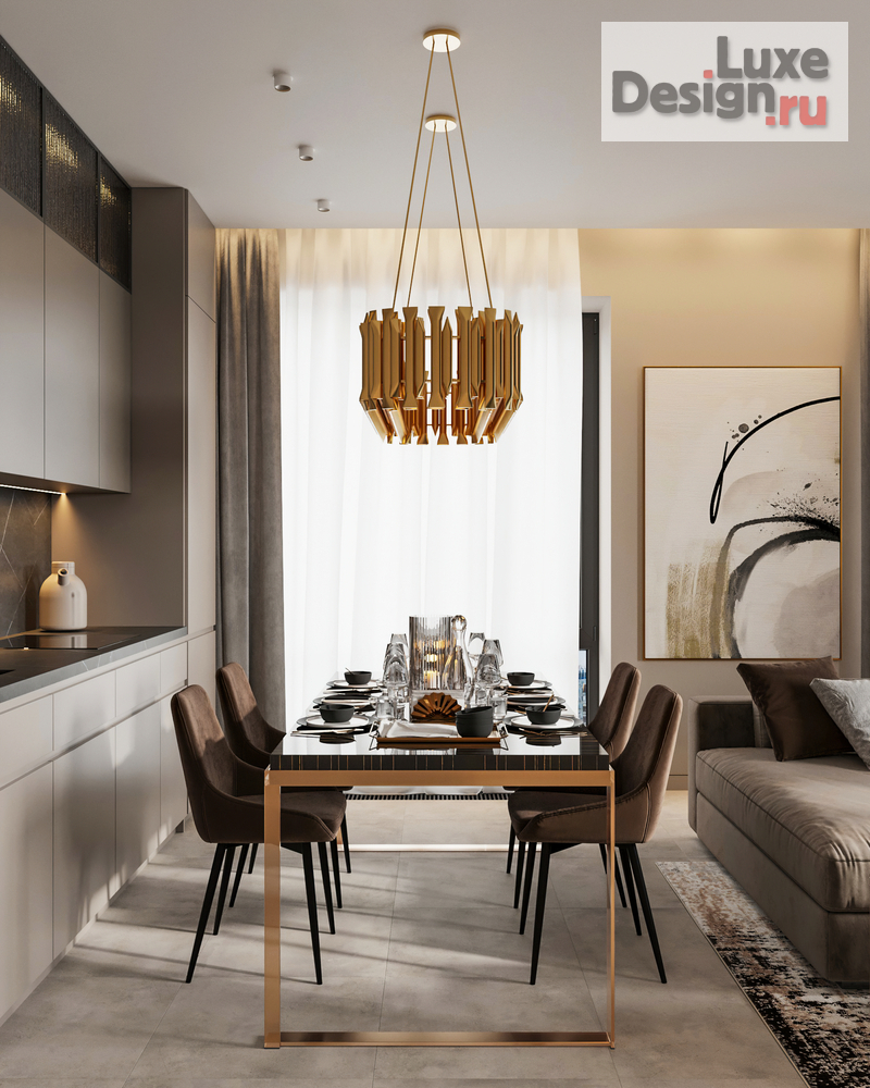 Дизайн интерьера трехкомнатной квартиры "Квартира 70 м2 в ЖК Wellton Towers" (фото 8)