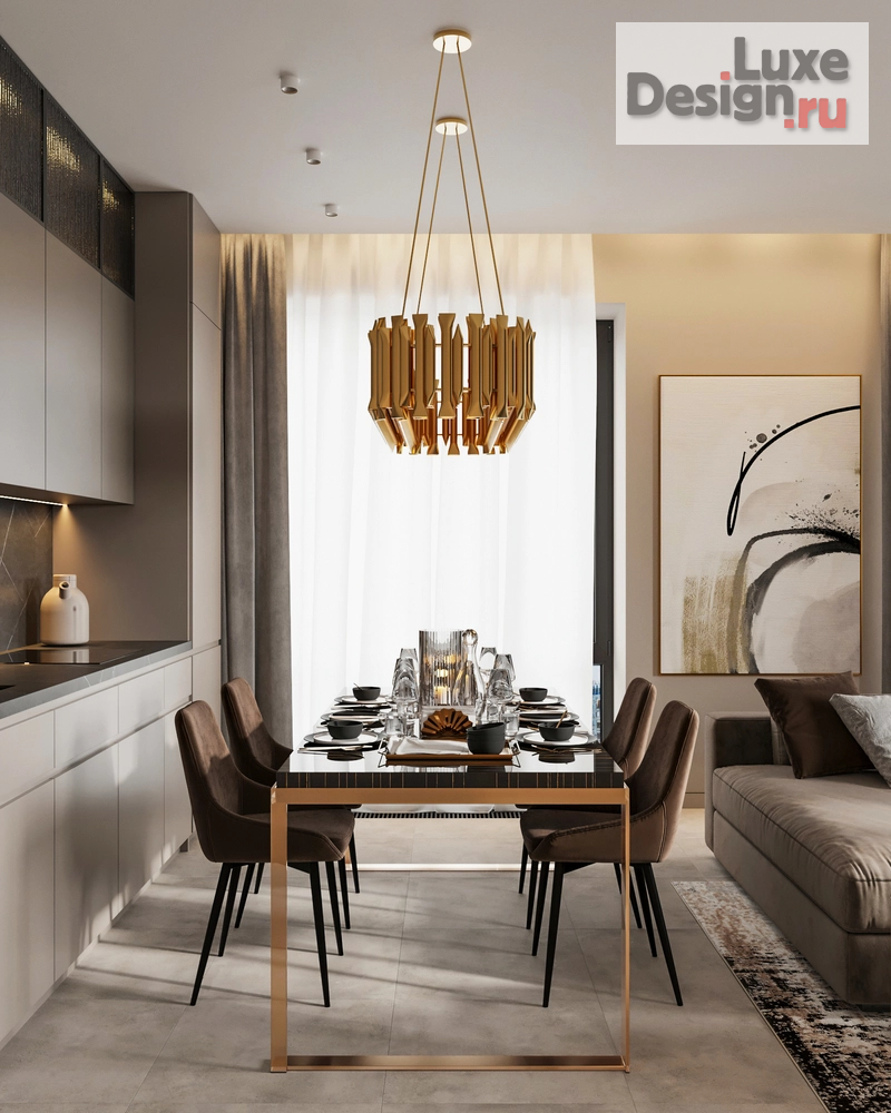Дизайн интерьера трехкомнатной квартиры "Квартира 70 м2 в ЖК Wellton Towers" (фото 8)