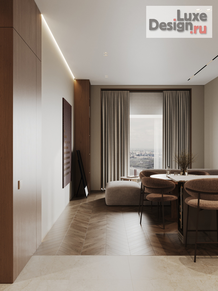 Дизайн интерьера двухкомнатной квартиры "квартира 55 м2 в ЖК Hide" (фото 10)