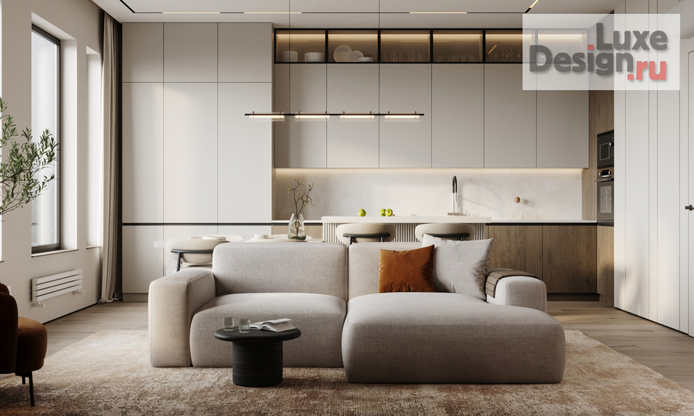 Дизайн интерьера трехкомнатной квартиры "Квартира 83 м2 в ЖК Mypriority Dubrovka" (фото 1)