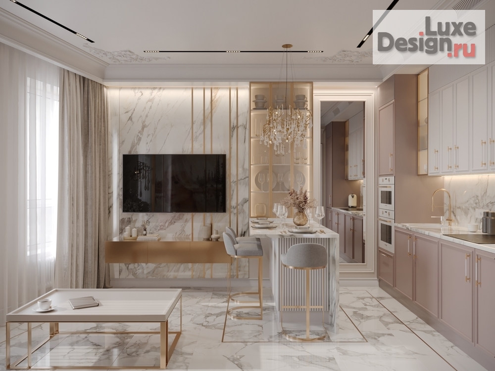 Дизайн интерьера трехкомнатной квартиры "Квартира в ЖК Крылья" (фото 6)