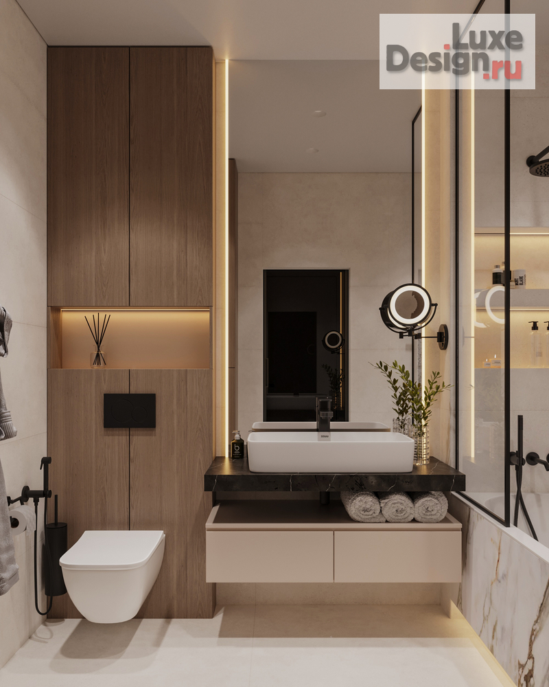 Дизайн интерьера трехкомнатной квартиры "Квартира 71 м2 в ЖК Датский квартал" (фото 23)