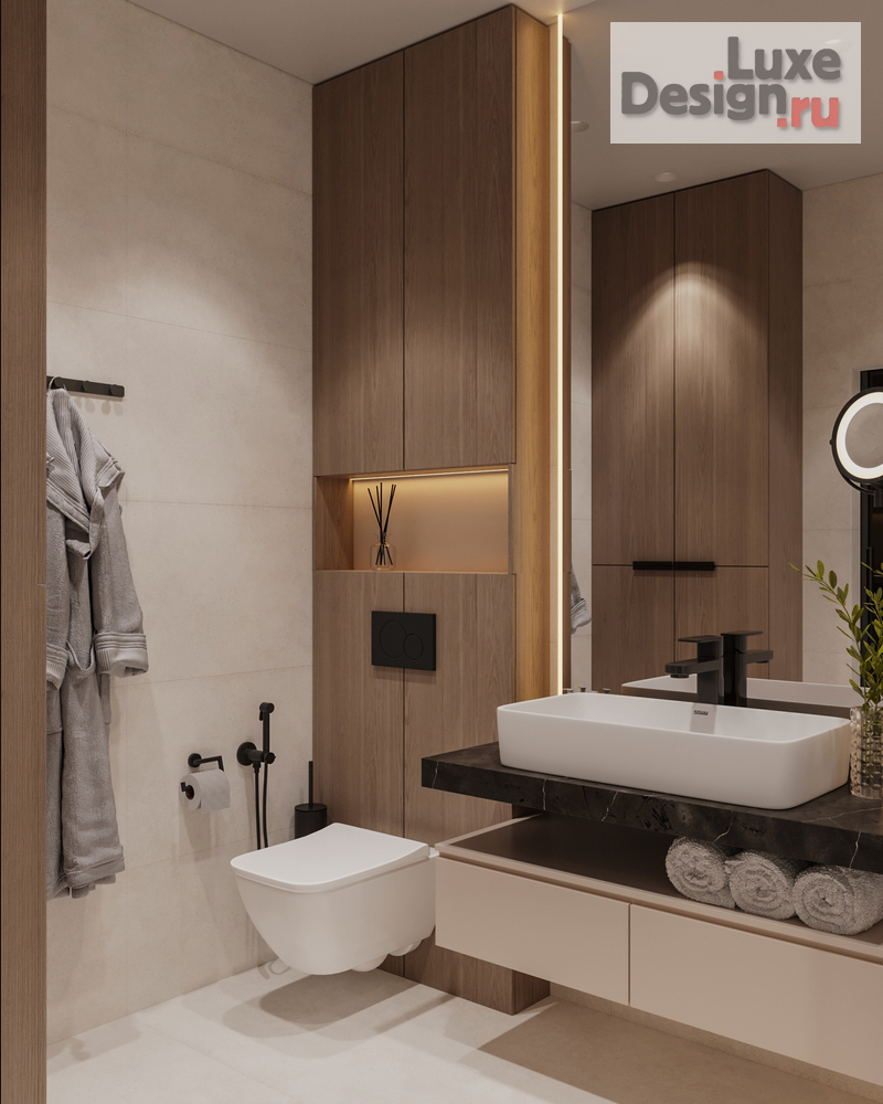 Дизайн интерьера трехкомнатной квартиры "Квартира 71 м2 в ЖК Датский квартал" (фото 26)