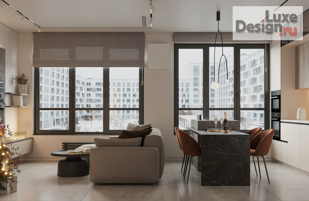 Дизайн интерьера трехкомнатной квартиры "Квартира 71 м2 в ЖК Датский квартал" (фото 8)