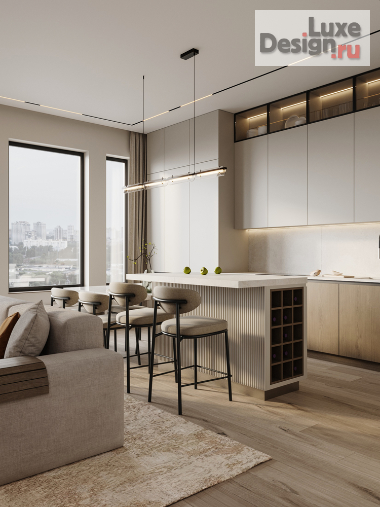 Дизайн интерьера трехкомнатной квартиры "Квартира 83 м2 в ЖК Mypriority Dubrovka" (фото 4)