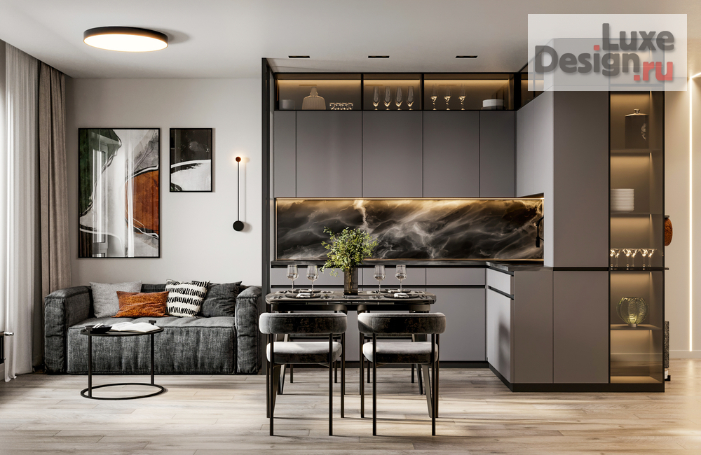 Дизайн интерьера трехкомнатной квартиры "Квартира 85 м2 в ЖК Аквилон Митино" (фото 1)