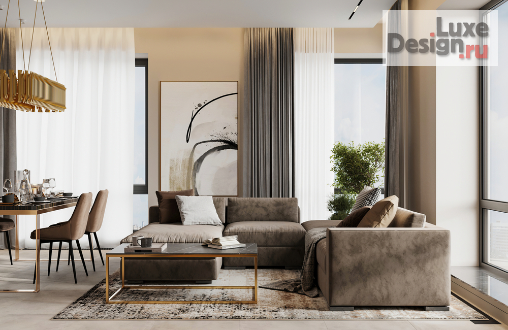 Дизайн интерьера трехкомнатной квартиры "Квартира 70 м2 в ЖК Wellton Towers" (фото 6)