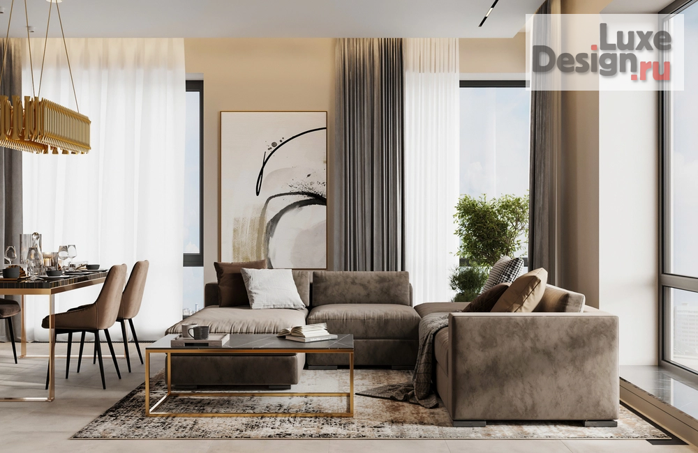 Дизайн интерьера трехкомнатной квартиры "Квартира 70 м2 в ЖК Wellton Towers" (фото 6)