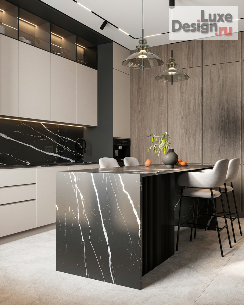 Дизайн интерьера четырехкомнатной квартиры "Квартира 150 м2 на ул. Новочеремушкинская" (фото 7)