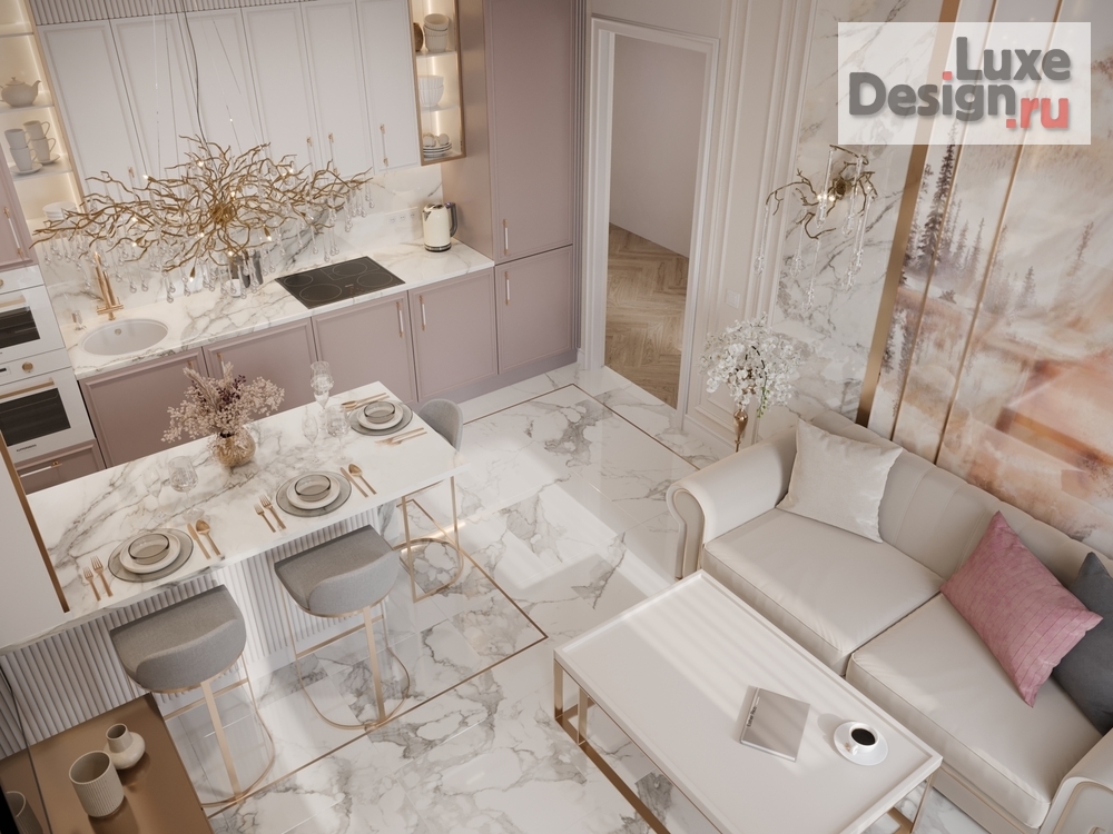 Дизайн интерьера трехкомнатной квартиры "Квартира в ЖК Крылья" (фото 5)