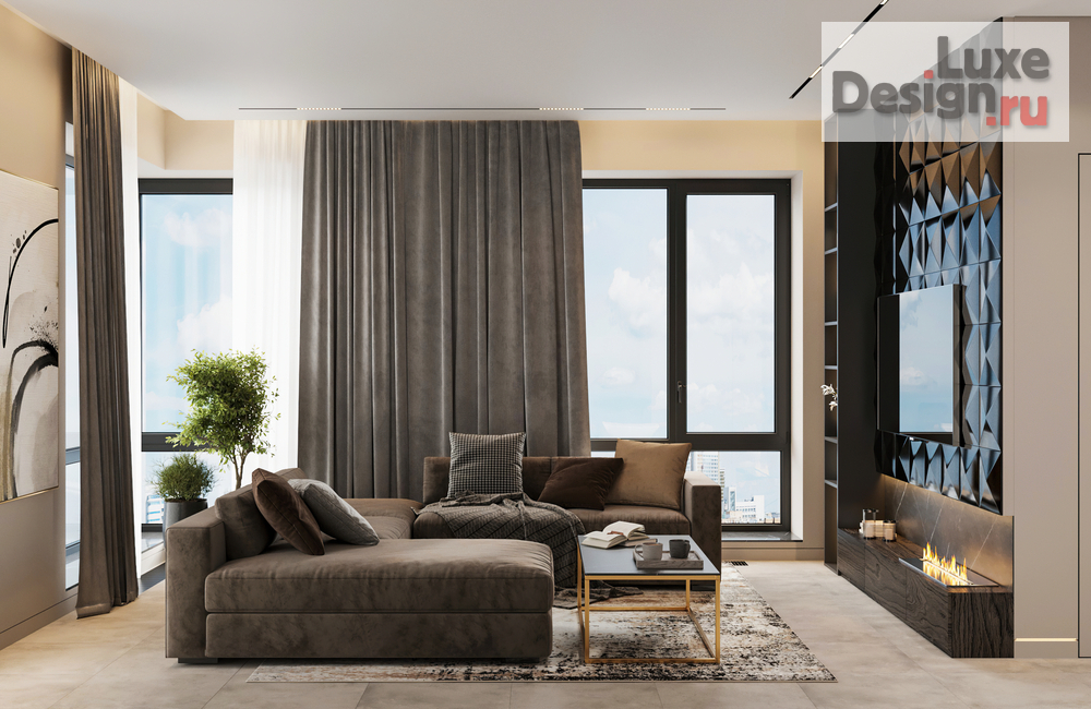 Дизайн интерьера трехкомнатной квартиры "Квартира 70 м2 в ЖК Wellton Towers" (фото 5)