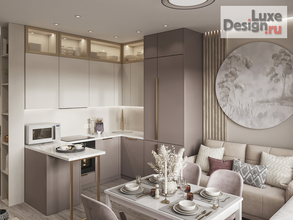 Дизайн интерьера двухкомнатной квартиры "Квартира в ЖК Фреш" (фото 4)