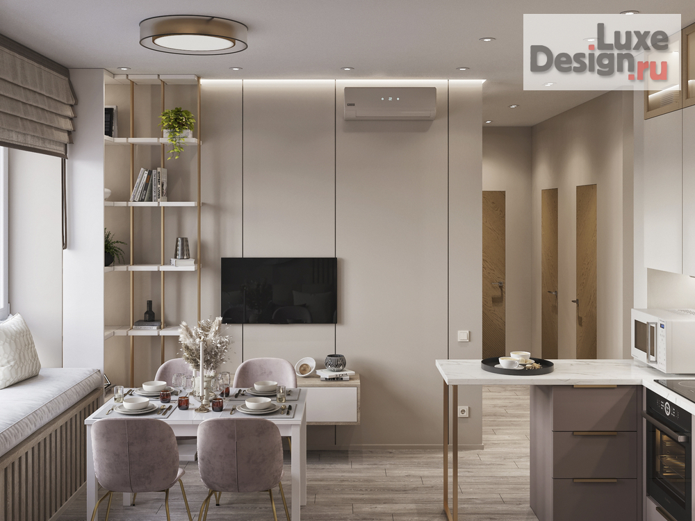 Дизайн интерьера двухкомнатной квартиры "Квартира в ЖК Фреш" (фото 2)
