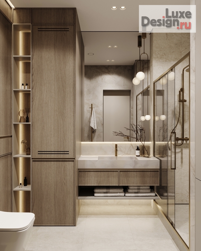 Дизайн интерьера двухкомнатной квартиры "квартира 55 м2 в ЖК Hide" (фото 25)