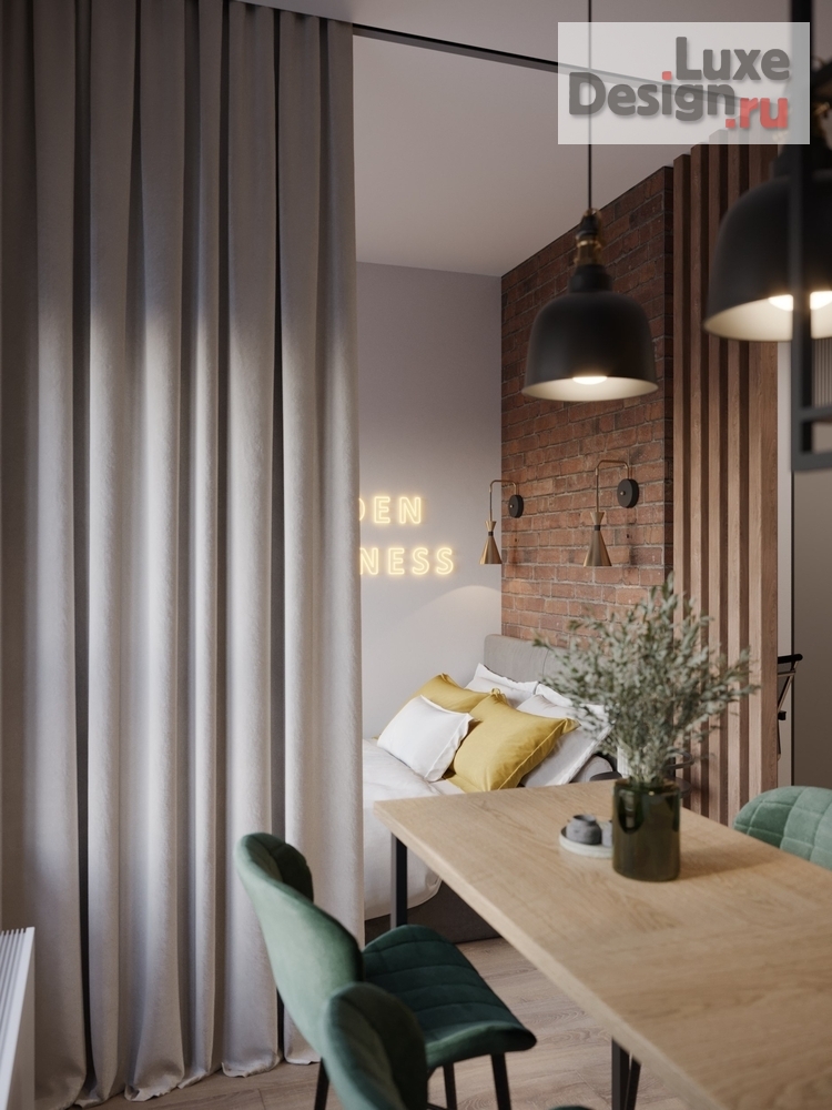 Дизайн интерьера квартиры студии "Квартира 35 м2 в ЖК Фреш" (фото 4)