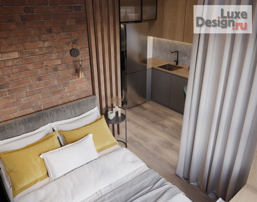 Дизайн интерьера квартиры студии "Квартира 35 м2 в ЖК Фреш" (фото 5)