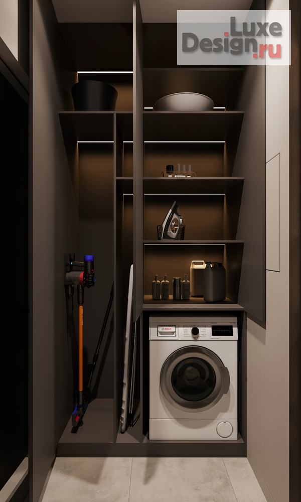 Дизайн интерьера трехкомнатной квартиры "Квартира 70 м2 в ЖК Wellton Towers" (фото 38)