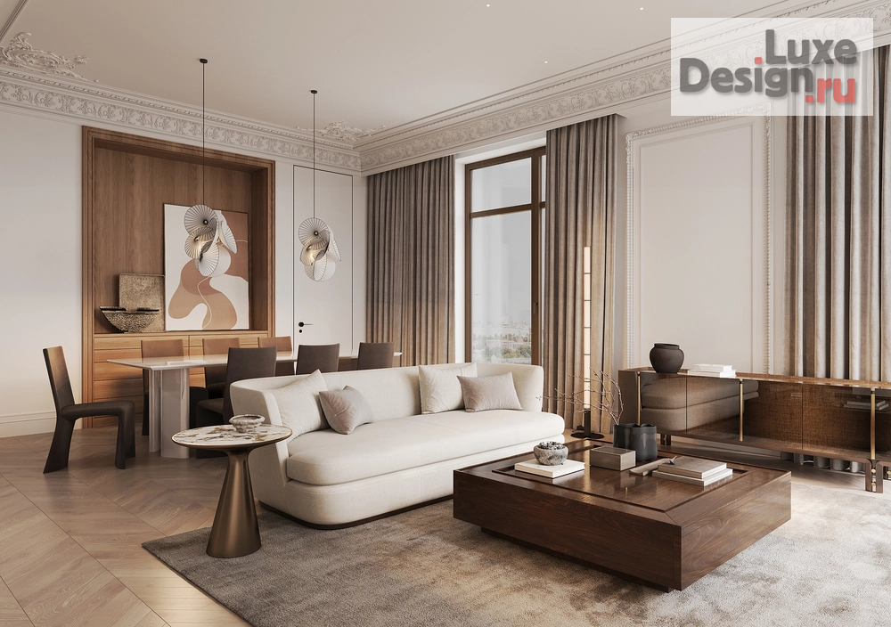 Дизайн интерьера квартиры "Дом с панорамным видом на Кремль, 250 м²" (фото 1)