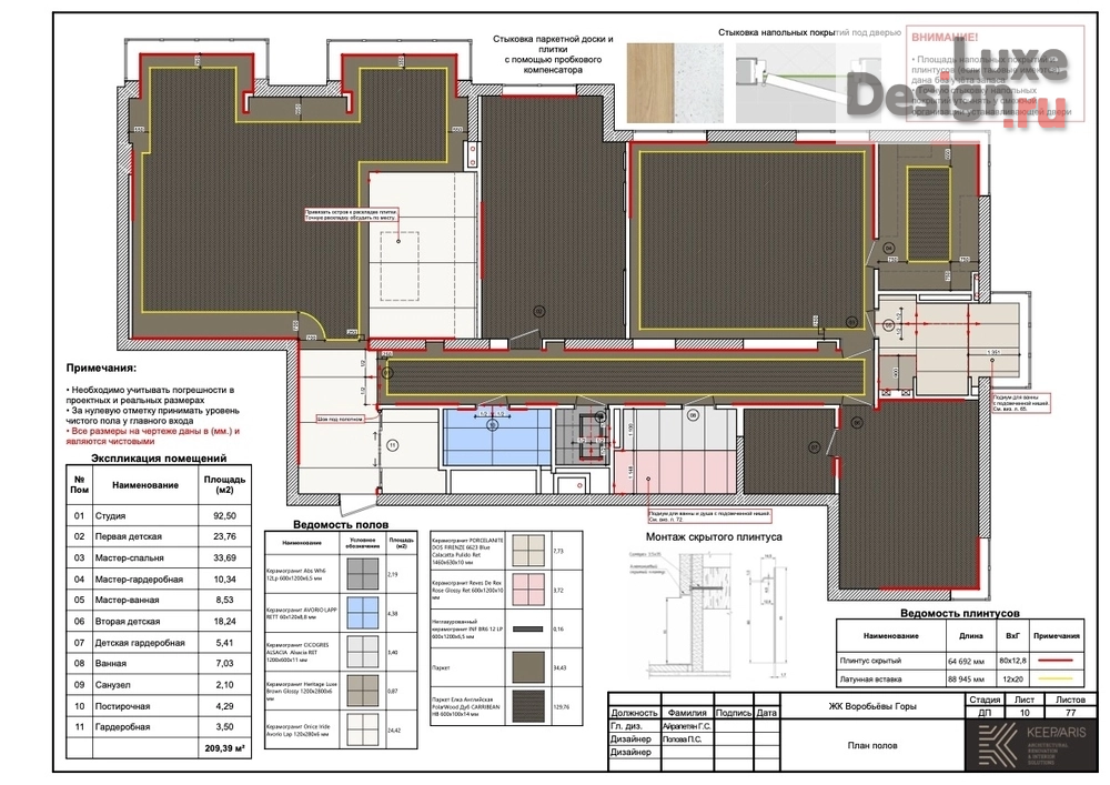 Дизайн интерьера четырехкомнатной квартиры "Standard set of drawings" (фото 1)