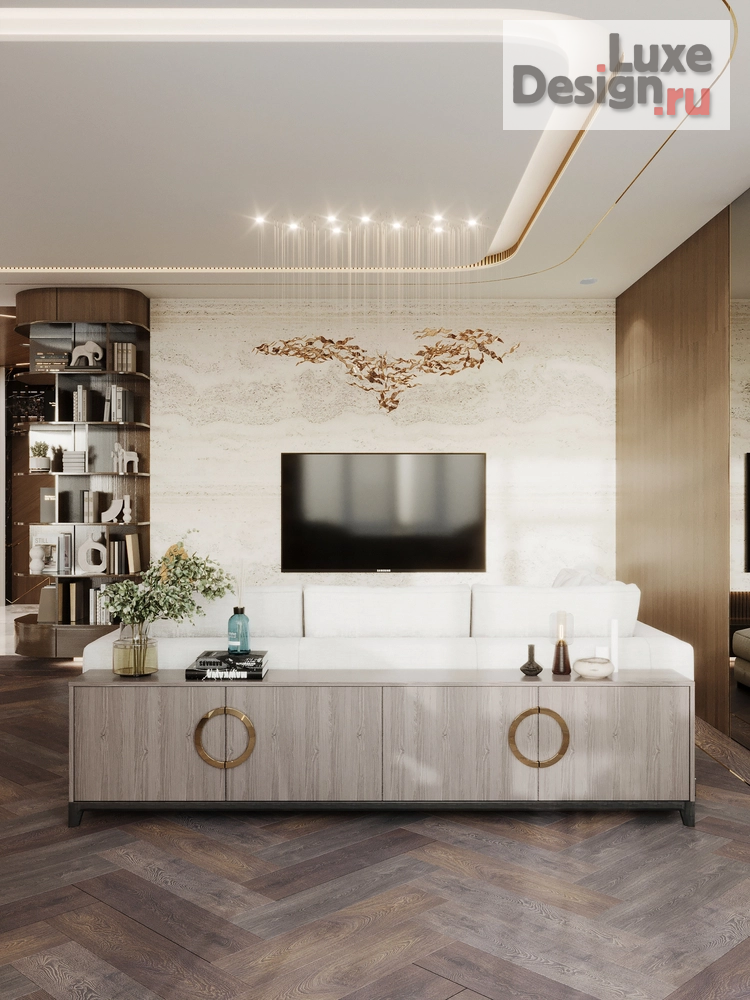 Дизайн интерьера четырехкомнатной квартиры "ЖК ВОРОБЬЕВЫЕ ГОРЫ" (фото 14)