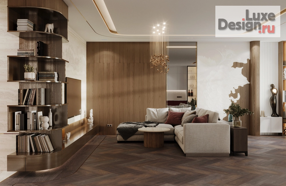 Дизайн интерьера четырехкомнатной квартиры "ЖК ВОРОБЬЕВЫЕ ГОРЫ" (фото 15)