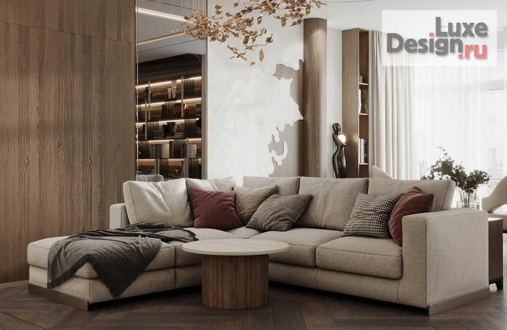 Дизайн интерьера четырехкомнатной квартиры "ЖК ВОРОБЬЕВЫЕ ГОРЫ" (фото 16)