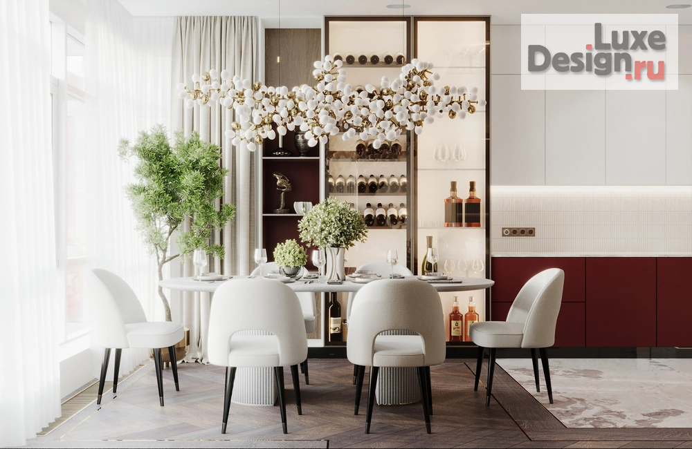 Дизайн интерьера четырехкомнатной квартиры "ЖК ВОРОБЬЕВЫЕ ГОРЫ" (фото 19)