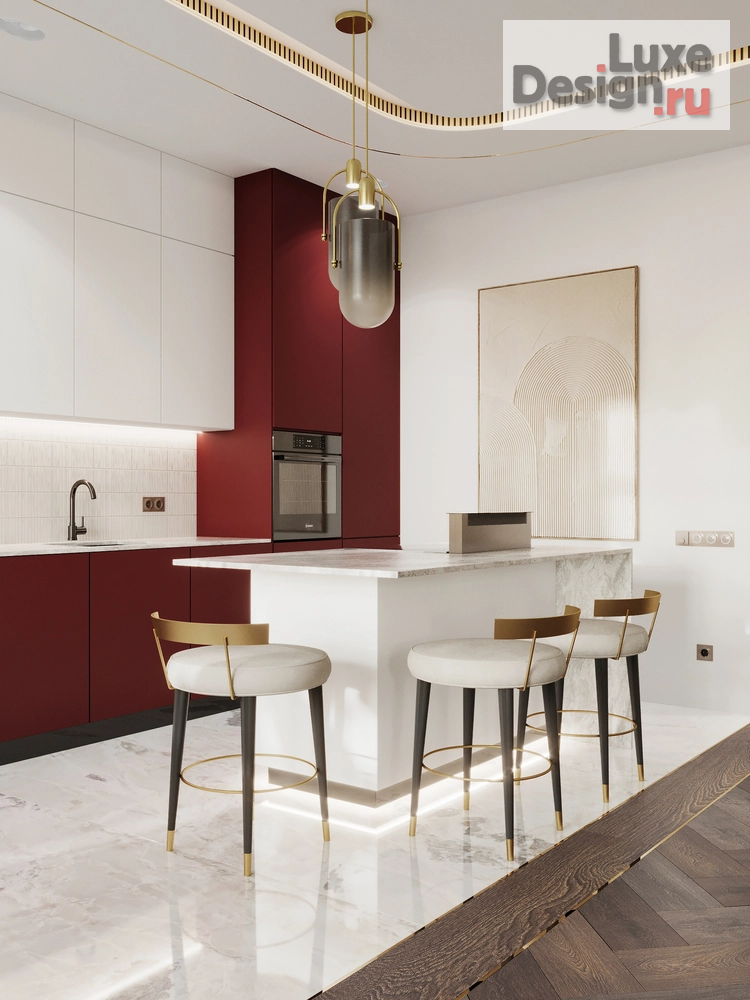 Дизайн интерьера четырехкомнатной квартиры "ЖК ВОРОБЬЕВЫЕ ГОРЫ" (фото 22)