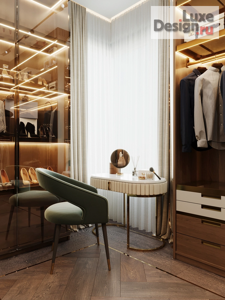 Дизайн интерьера четырехкомнатной квартиры "ЖК ВОРОБЬЕВЫЕ ГОРЫ" (фото 36)