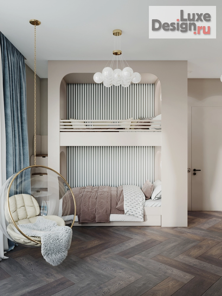 Дизайн интерьера четырехкомнатной квартиры "ЖК ВОРОБЬЕВЫЕ ГОРЫ" (фото 45)