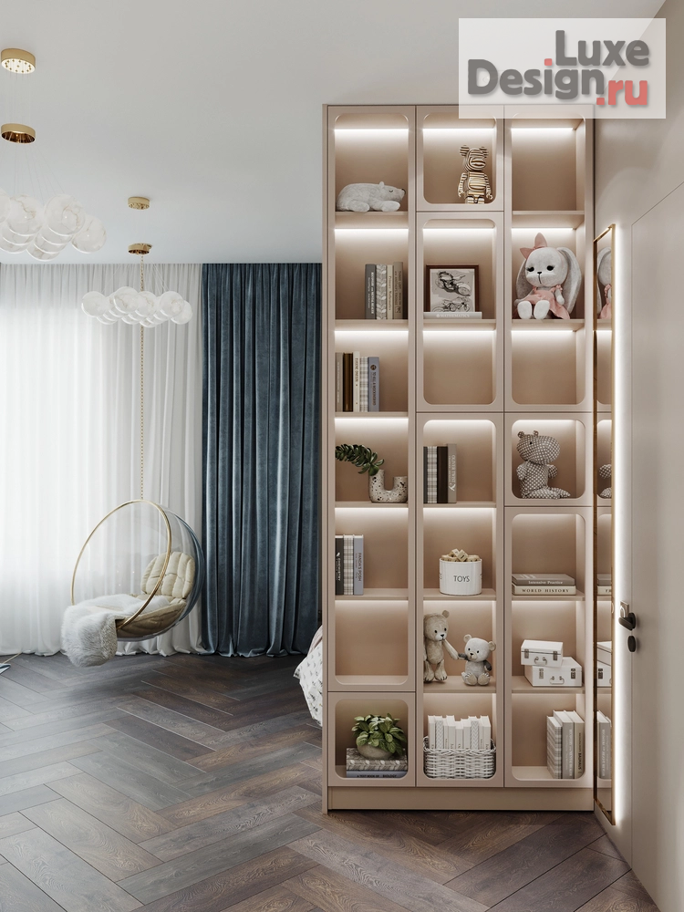 Дизайн интерьера четырехкомнатной квартиры "ЖК ВОРОБЬЕВЫЕ ГОРЫ" (фото 50)