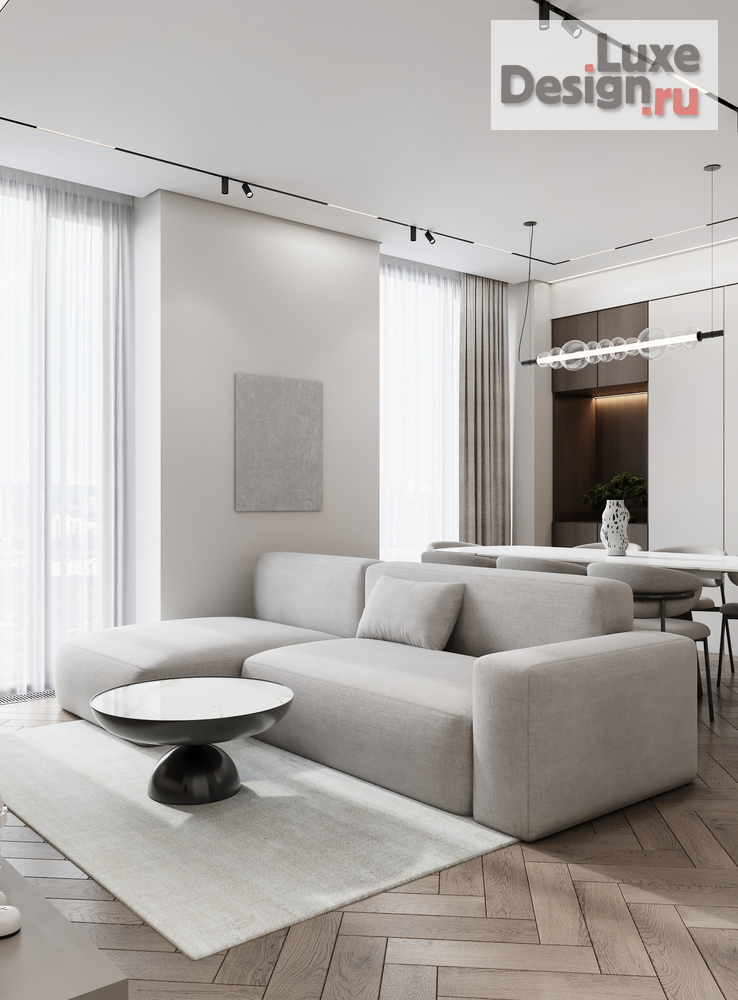 Дизайн интерьера четырехкомнатной квартиры "ЖК D1" (фото 2)