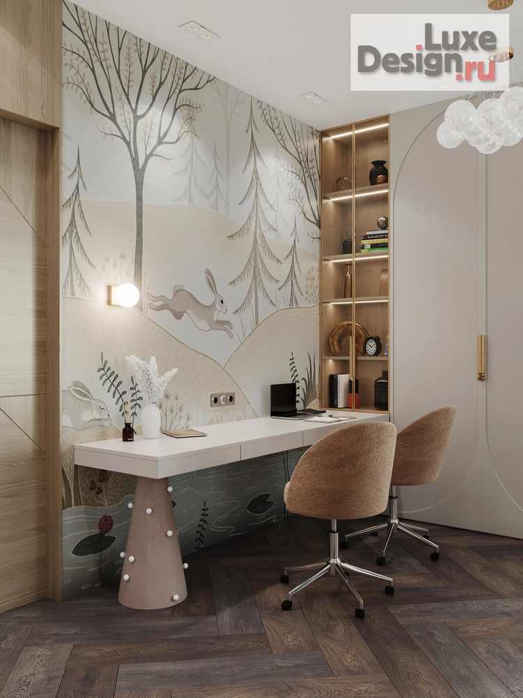 Дизайн интерьера четырехкомнатной квартиры "ЖК ВОРОБЬЕВЫЕ ГОРЫ" (фото 51)