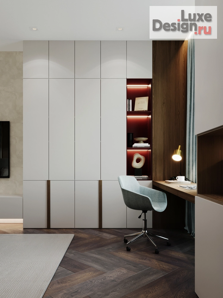 Дизайн интерьера четырехкомнатной квартиры "ЖК ВОРОБЬЕВЫЕ ГОРЫ" (фото 67)