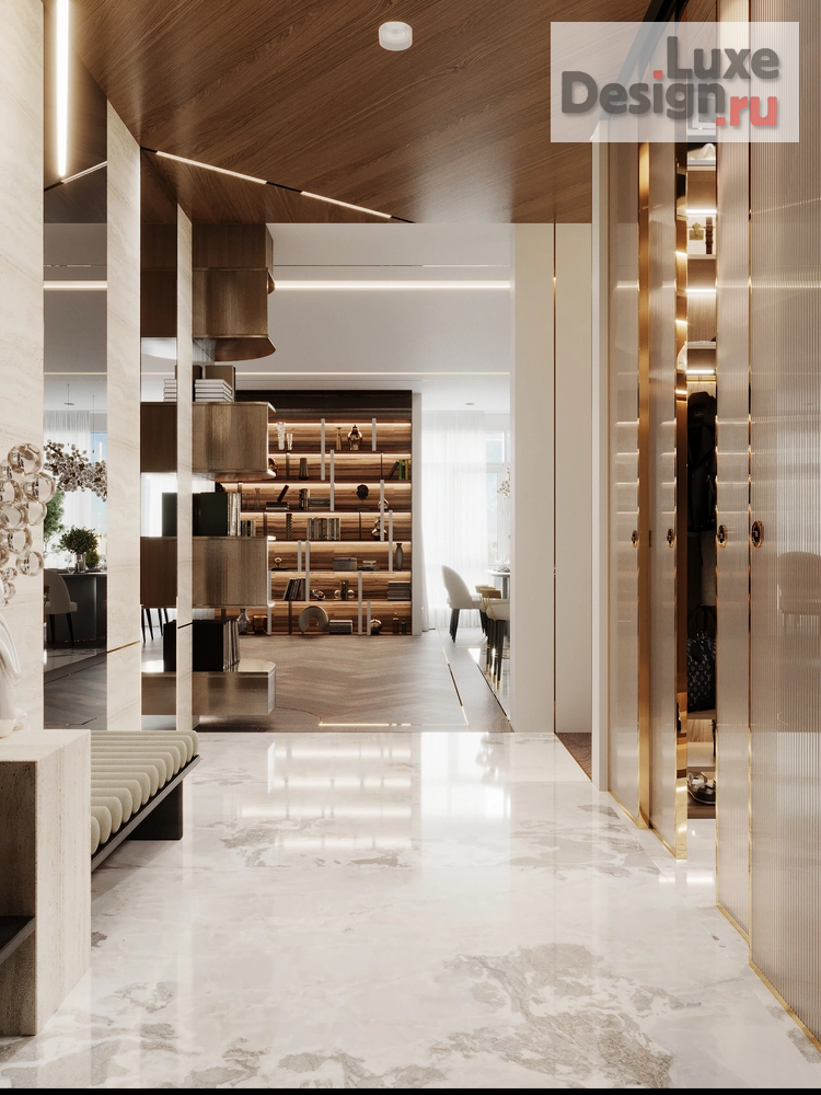 Дизайн интерьера четырехкомнатной квартиры "ЖК ВОРОБЬЕВЫЕ ГОРЫ" (фото 9)