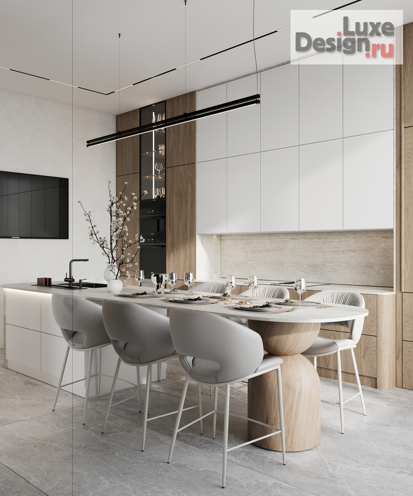 Дизайн интерьера четырехкомнатной квартиры "ЖК РЕКА 2" (фото 1)