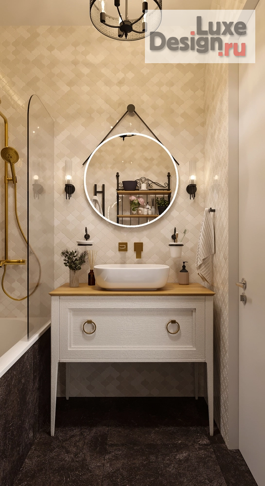 Дизайн интерьера трехкомнатной квартиры "Квартира с яркими акцентами (ЖК "Серебряный фонтан")" (фото 28)