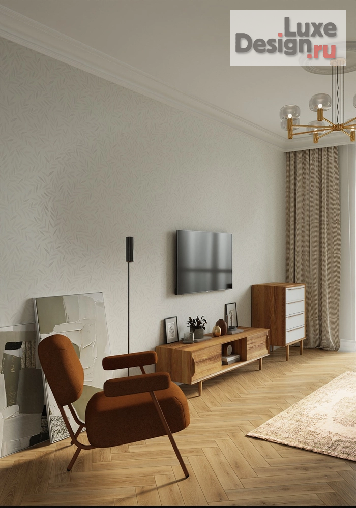 Дизайн интерьера двухкомнатной квартиры "Дизайн квартиры в Сталинке" (фото 2) от дизайнера Быкова Юлия Дизайн интерьера двухкомнатной квартиры "Дизайн квартиры в Сталинке" (фото 2)