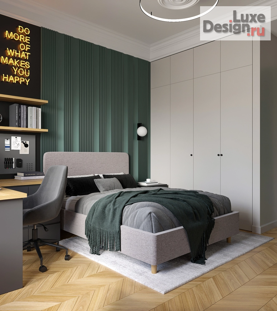 Дизайн интерьера трехкомнатной квартиры "Квартира с яркими акцентами (ЖК "Серебряный фонтан")" (фото 25)