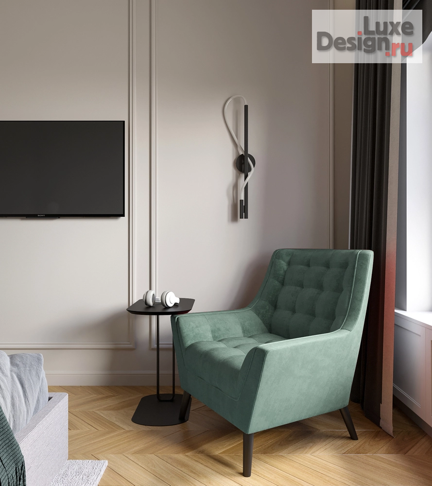 Дизайн интерьера трехкомнатной квартиры "Квартира с яркими акцентами (ЖК "Серебряный фонтан")" (фото 26)