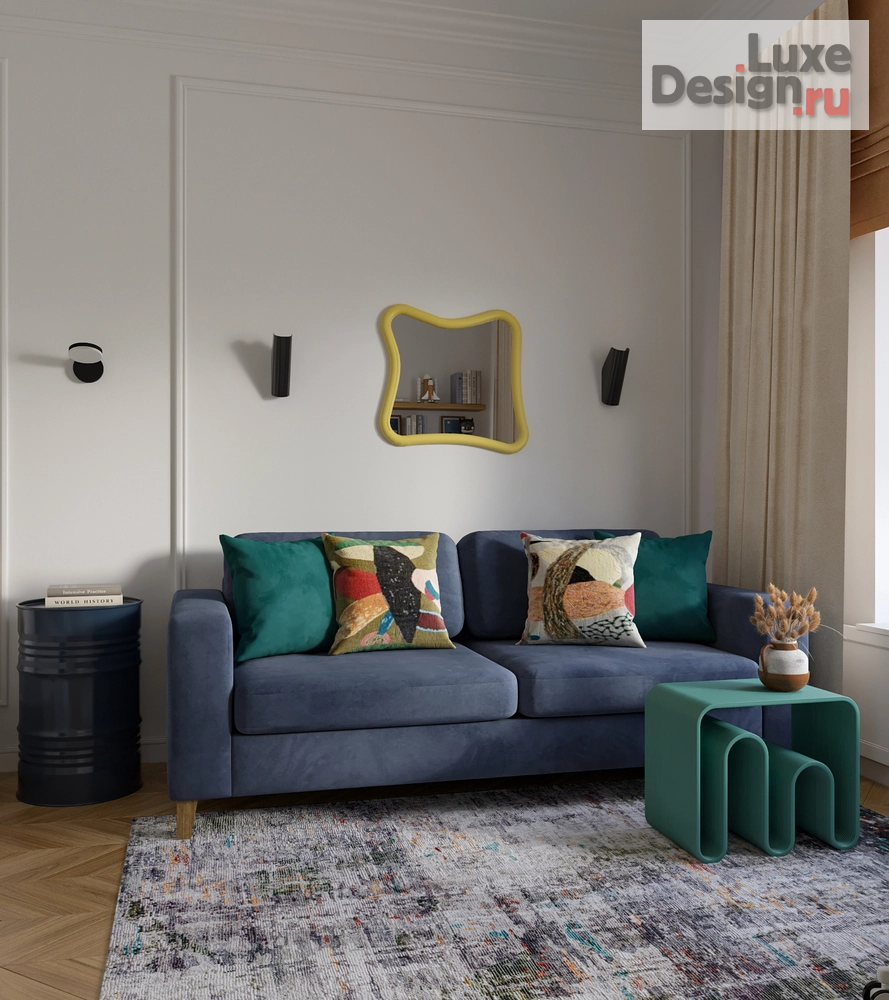 Дизайн интерьера трехкомнатной квартиры "Квартира с яркими акцентами (ЖК "Серебряный фонтан")" (фото 36)