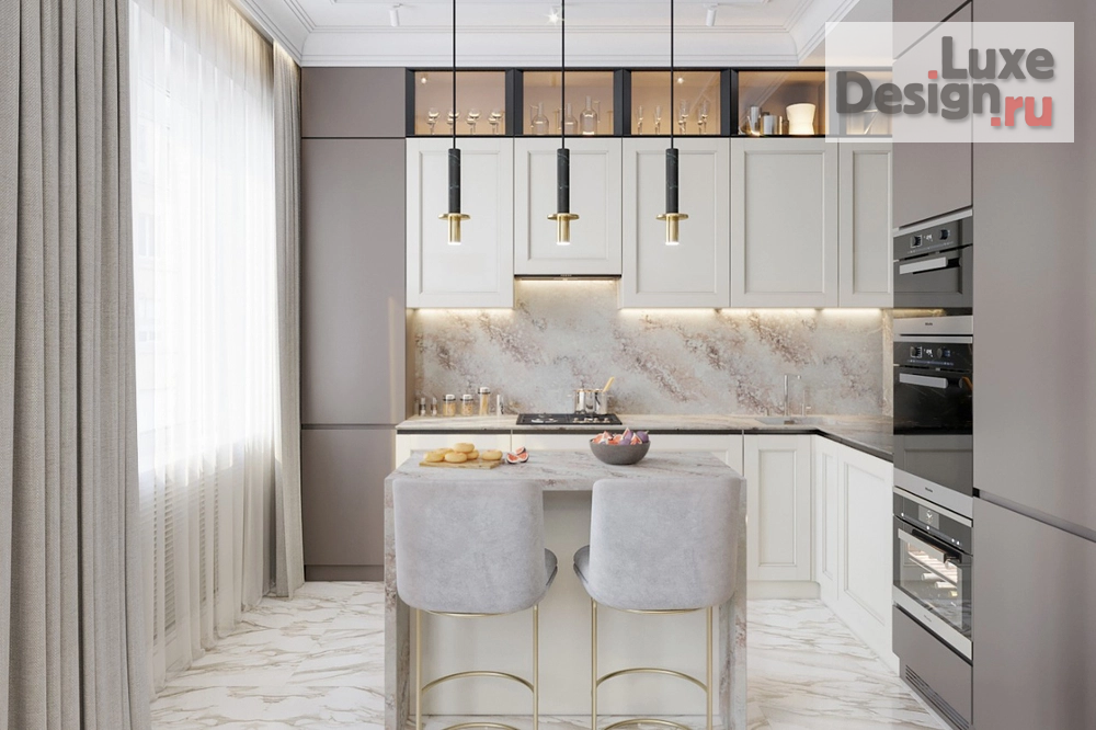 Дизайн интерьера трехкомнатной квартиры "Видовая квартира в центре с элементами французского стиля" (фото 18)