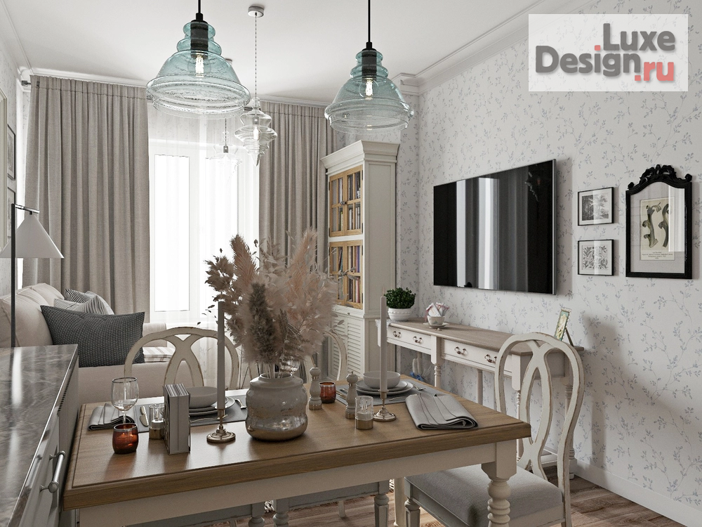 Дизайн интерьера двухкомнатной квартиры "Интерьер в теплых тонах Прованса" (фото 4)