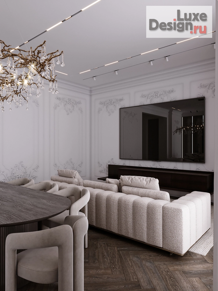 Дизайн интерьера трехкомнатной квартиры "ЖК Петровский квартал на воде" (фото 2)