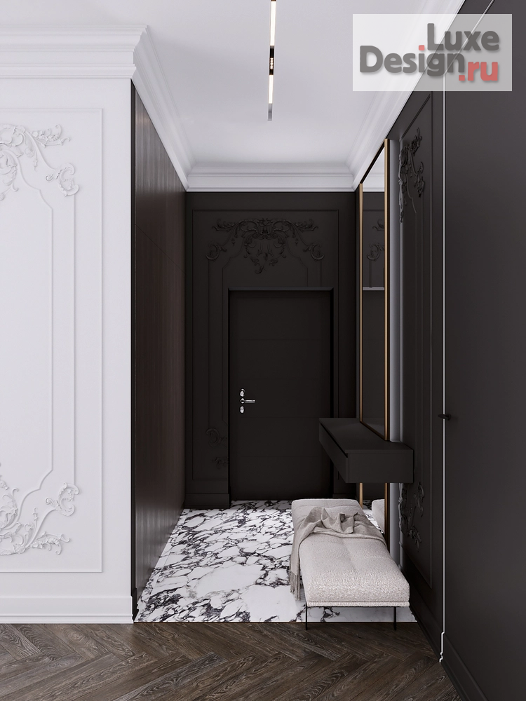 Дизайн интерьера трехкомнатной квартиры "ЖК Петровский квартал на воде" (фото 3)