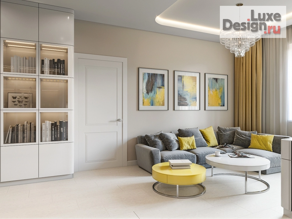 Дизайн интерьера трехкомнатной квартиры "ЖК "Новоград Павлино" " (фото 6) от дизайнера Алена Нгуен Дизайн интерьера трехкомнатной квартиры "ЖК "Новоград Павлино" " (фото 6)