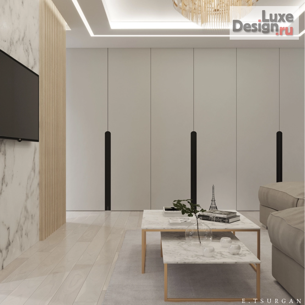 Дизайн интерьера четырехкомнатной квартиры "Квартира 108м2 в стиле современная классика." (фото 7) от дизайнера Цурган Екатерина Дизайн интерьера четырехкомнатной квартиры "Квартира 108м2 в стиле современная классика." (фото 7)