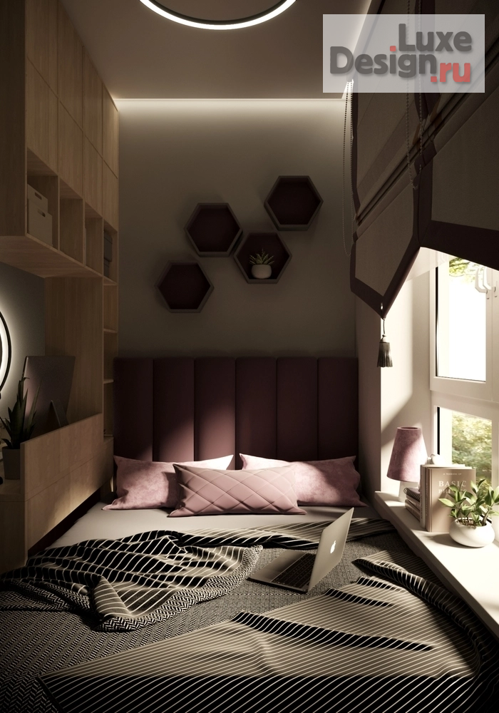 Дизайн интерьера трехкомнатной квартиры "Комната для девочки-подростка." (фото 4)